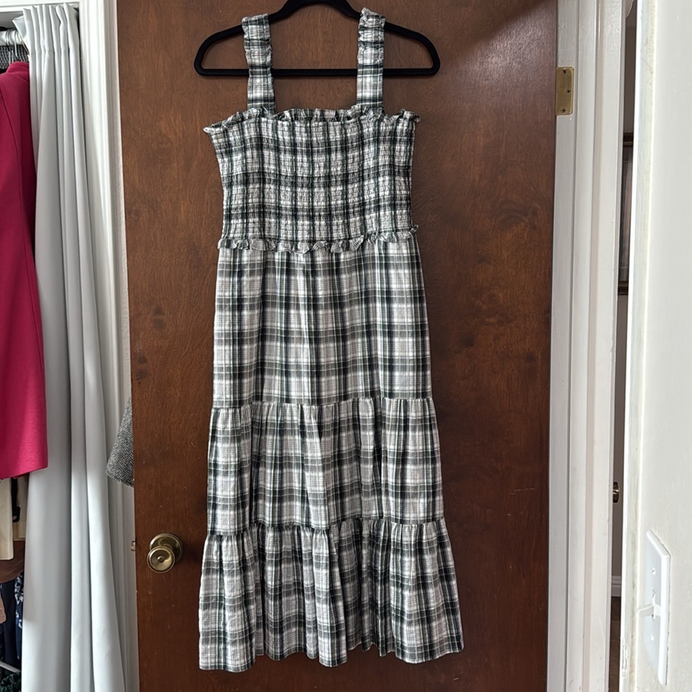 Check Cotton Blend Sundress